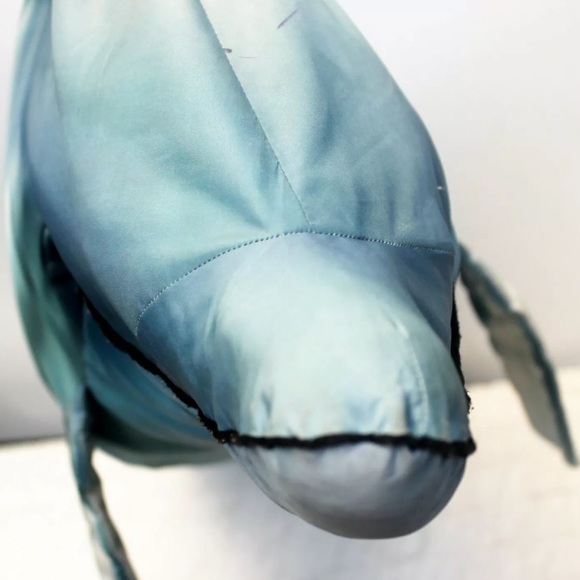 Accents Giant Fish Body Pillow Blue Dolphin Plush Decor Huge Life